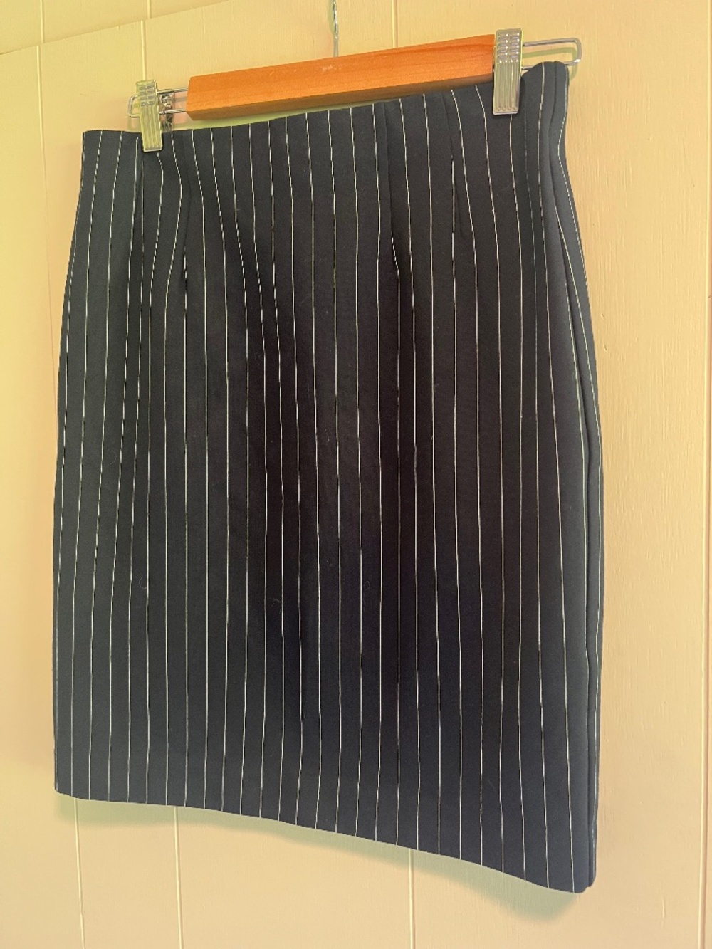 Amanda and Chelsea Blue/White Stripe Pull-on Skirt